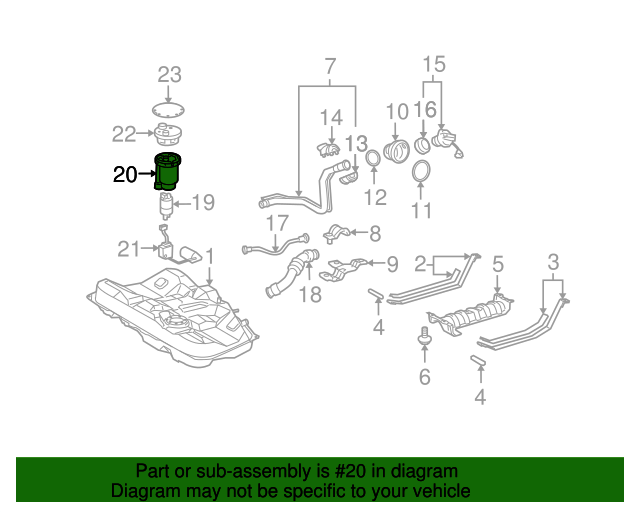 20052012 Toyota Fuel Gauge Sending Unit 8332007010 Toyota of Des