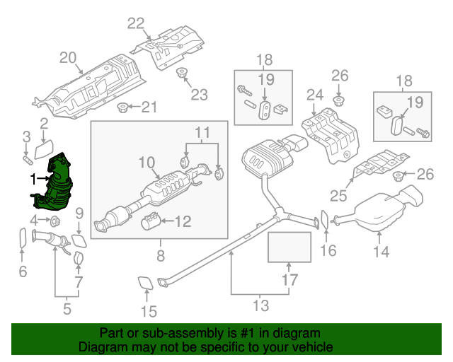 285302GPA5 Catalytic Converter 20192020 Kia Optima Kia.Parts Store