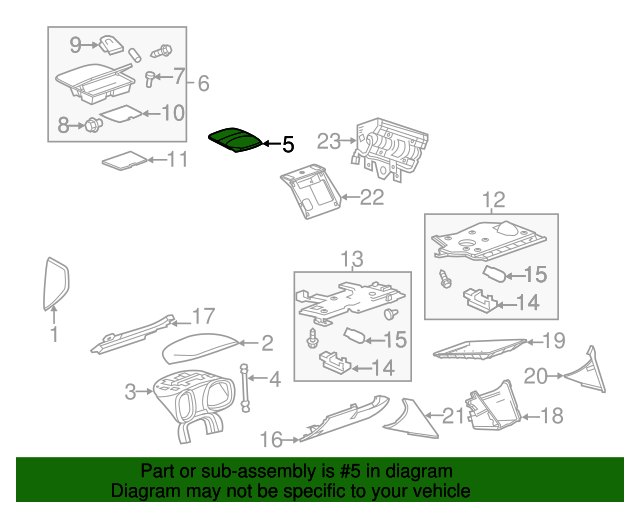 20102017 GMC Terrain Instrument Panel Hole Cover 20844580 GM Parts
