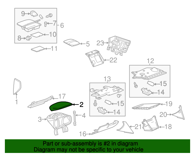 20890495 GM Jet Black Instrument Panel Cluster Trim Pad GM Parts Store