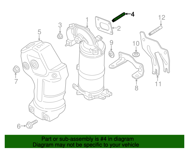 20162019 Chevrolet Catalytic Converter Stud 11611535