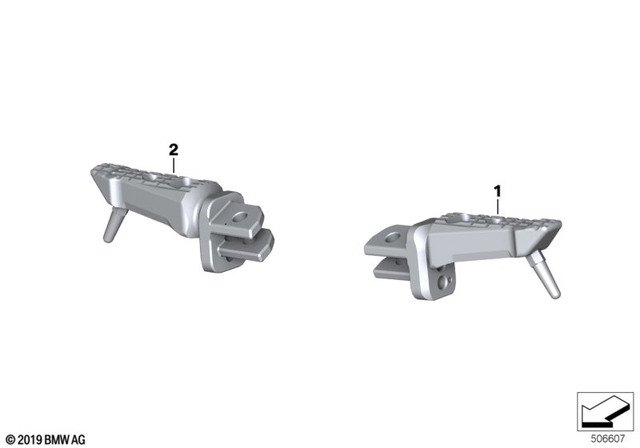 77259829098 - Footpeg, Adjustable, Right 2019-2024 BMW-Motorrad 