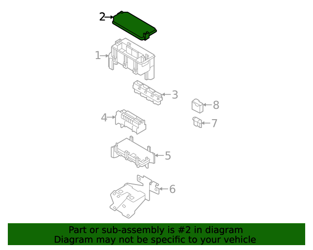 243825RL0A Fuse Box Cover 20182023 Nissan Nissan OEM Parts Direct