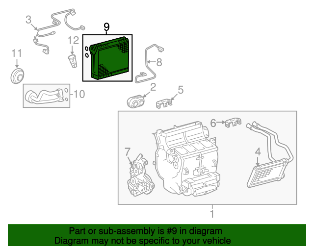 20142017 Toyota Tundra Evaporator Core 885010C090 Toyota Parts Center