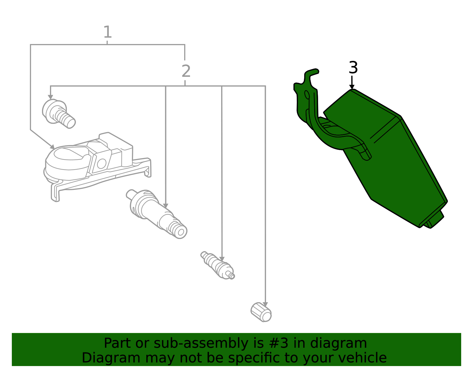 Tire Pressure Monitoring System (TPMS) Receiver - Toyota (897B0-62090)