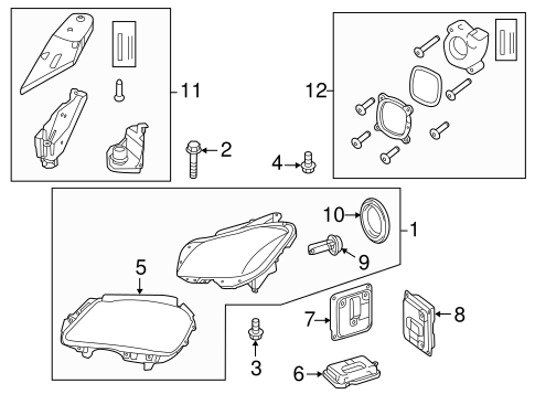 Headlamp Components for 2013 Mercedes-Benz CLS 63 AMG® #0