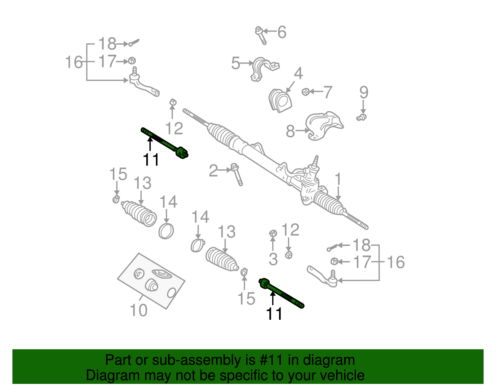 Inner Tie Rod - Scion (45503-59055)