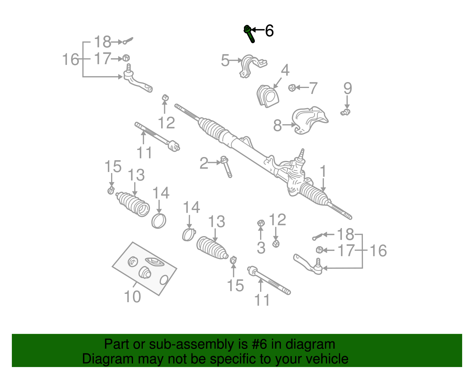 Bracket Bolt - Scion (90119-12340)