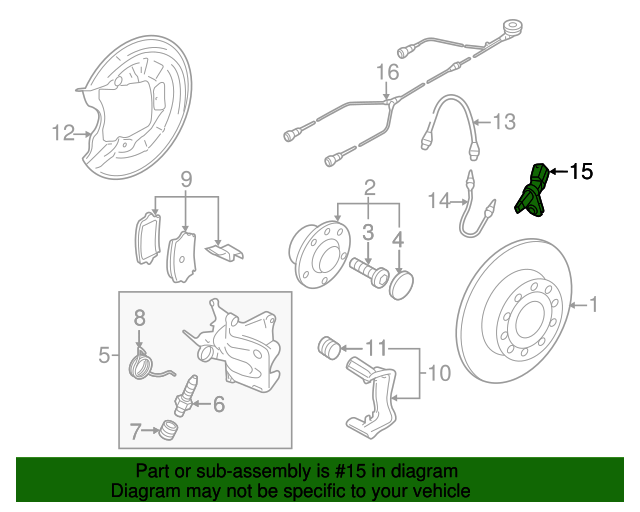 WHT-003-859 - ABS Wheel Speed Sensor 2006-2015 Audi | AutoNationParts.com