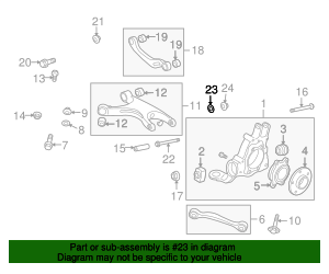 2008-2018 Audi Upper Control Arm Adjust Cam WHT-000-232-A | Genuine ...