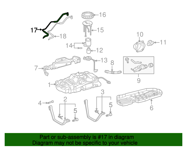 20052007 Toyota Fuel Pump Tube 772090C040 Toyota Parts Center