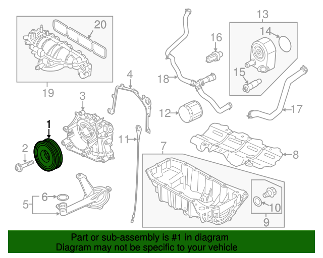 20142019 Ford Fiesta Crankshaft Pulley BM5Z6312B
