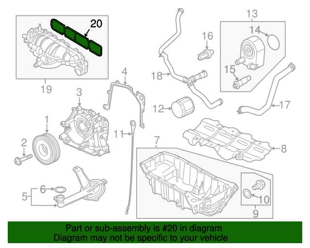 20132019 Ford Fuel Injection Plenum Gasket BM5Z9439A OEM Parts Online