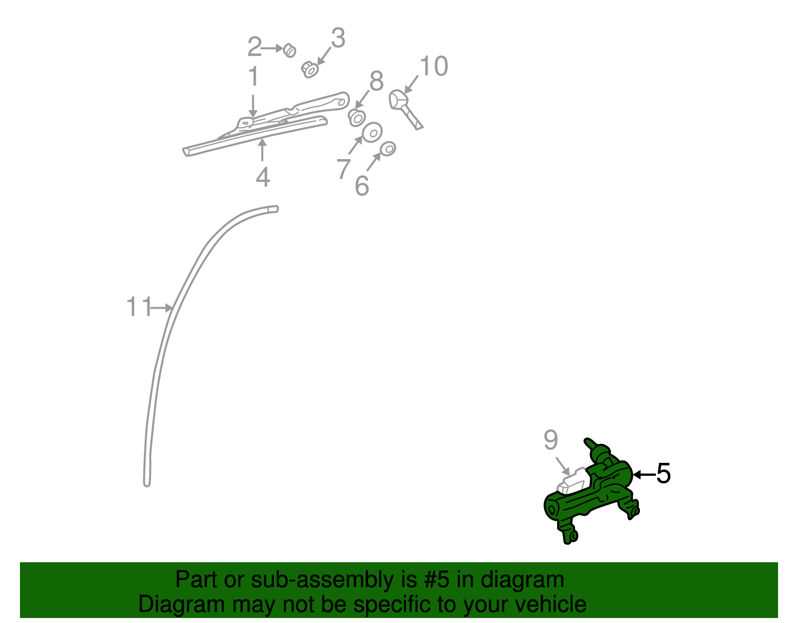 Motor Kit, R/Wdo Wpr <See Guide/Contact Bfo> - GM (19332589)