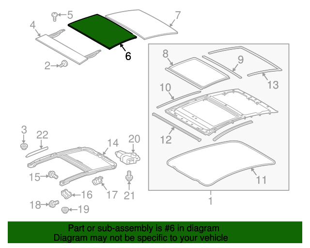 OEM Toyota Sunroof Glass For 20102015 Toyota Part 6320147021