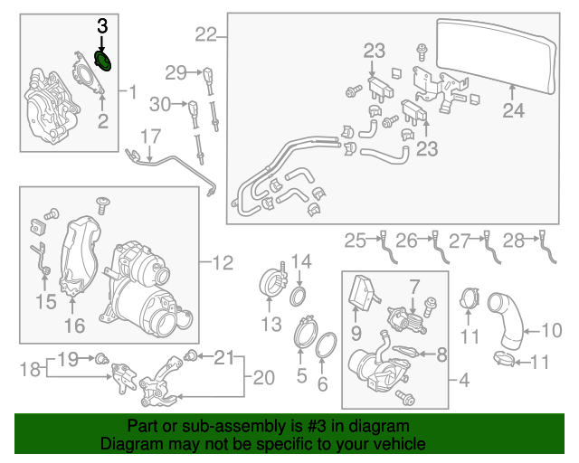 20152016 Audi A3 Egr Valve Seal 04L131547M Wholesale Audi Parts