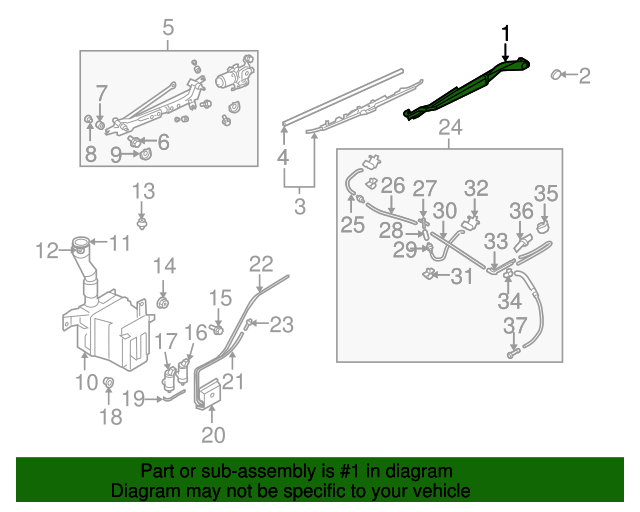 20082009 Subaru Wiper Arm 86532AG17A Subaru Parts Store
