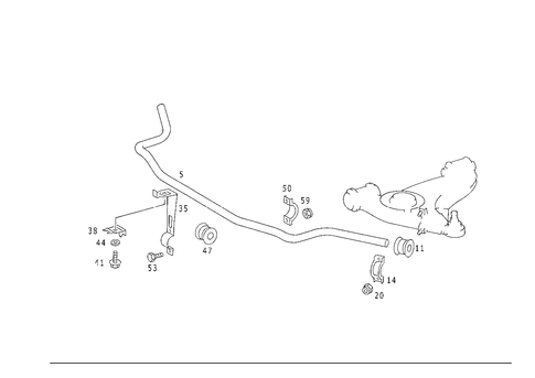 Torsion Bar, Front for 1992 Mercedes-Benz 500 E | Mercedes-Benz USA Parts