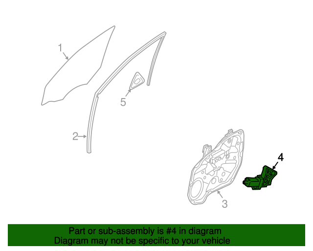 20112013 Kia Sorento OEM NEW 1113 Kia Sorento Front Power Window