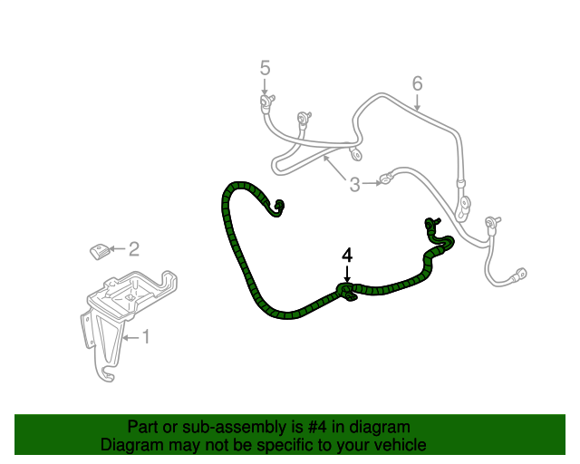 1996 GM Positive Battery Cable 88860099 GM