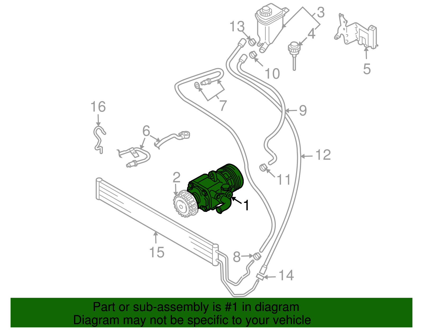Power Steering Pump - Volkswagen (7L6-422-153-B)