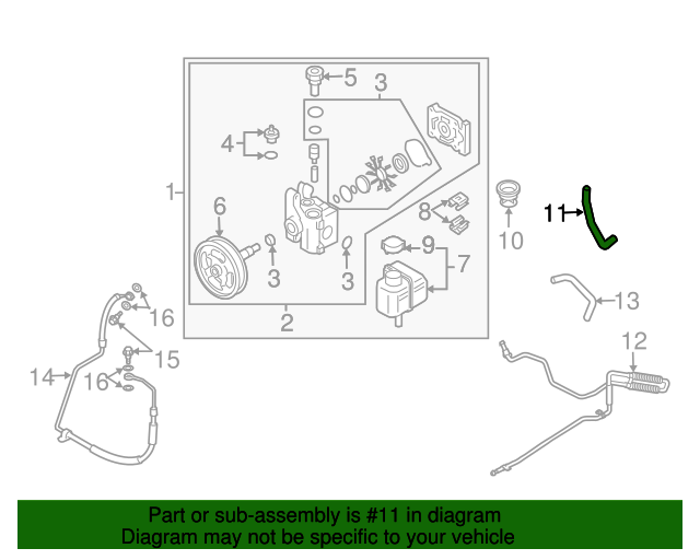 20062007 Mazda 6 Power Steering Return Hose GJ6A32682C OEM Parts