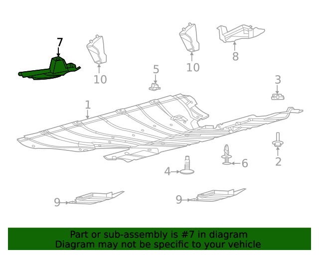 2021-2023 Ford Mustang Mach-E Front Deflector LJ9Z-9911778-A | OEM 