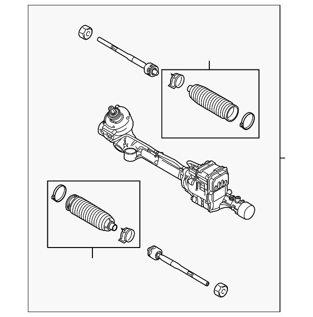 Genuine OEM Ford Part Rack And Pinion Assembly DG1Z3504G Genuine