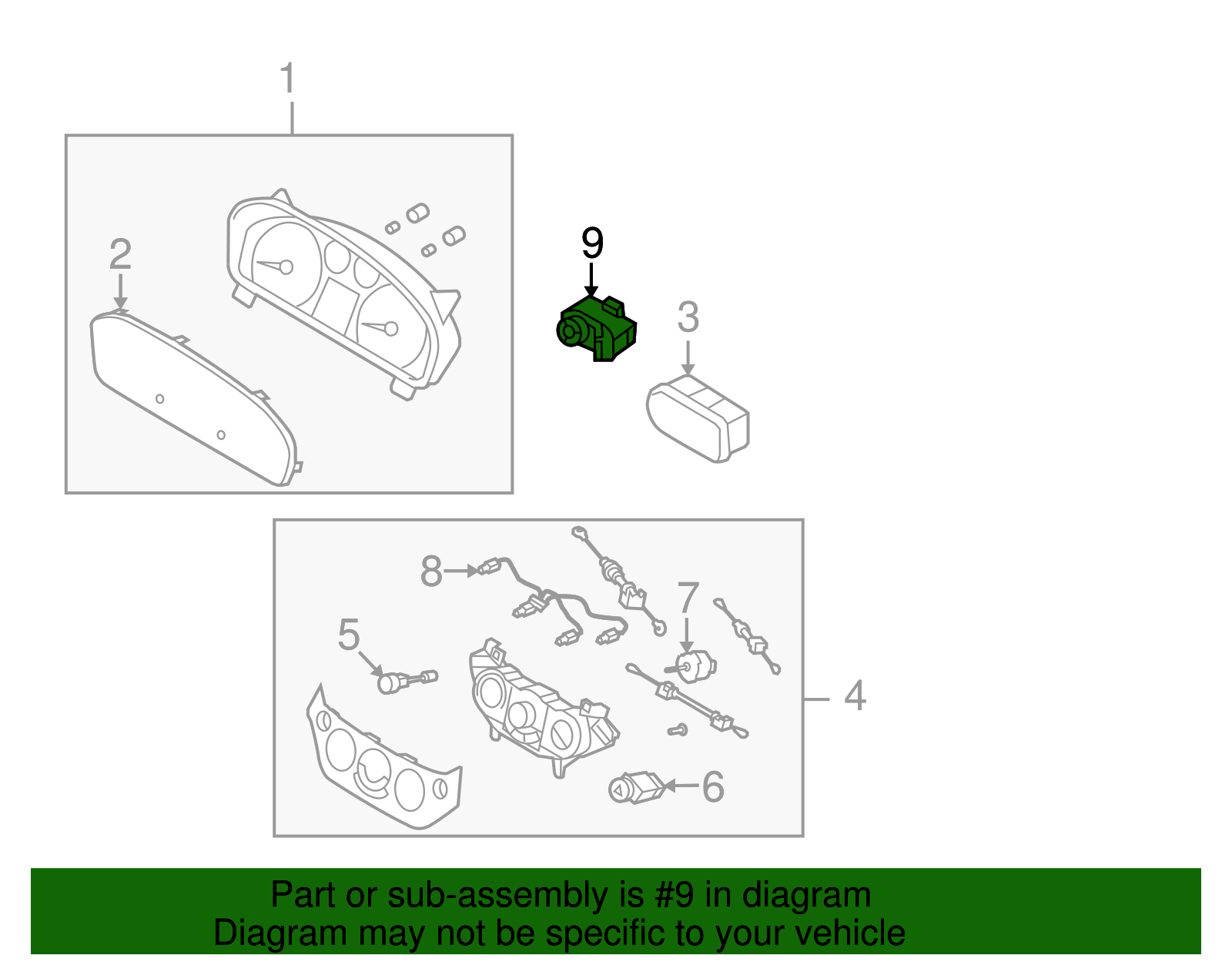 Door Mirror Remote Control Switch - GM (96652234)
