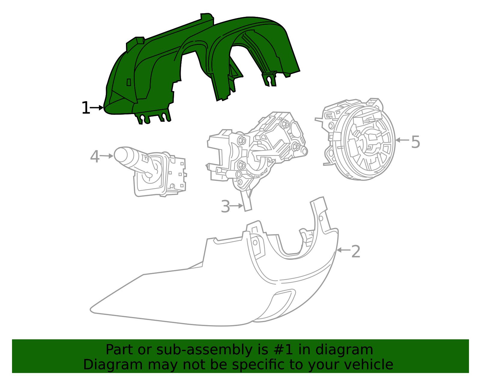 Upper Column Cover - GM (87853840)