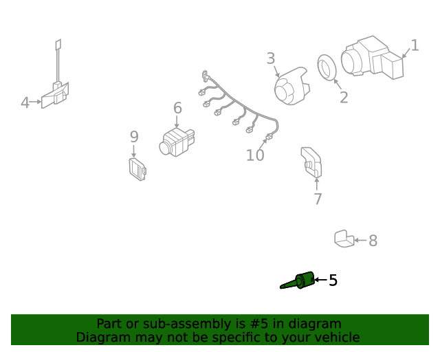0009052912 Ambient Air Temperature Sensor 20202023 MercedesBenz