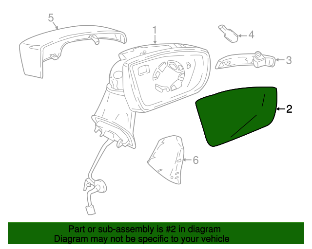 20182022 Ford EcoSport Mirror Glass GN1Z17K707E OEM Parts Online