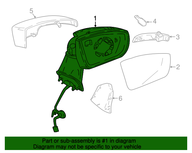 Genuine OEM Ford Part Mirror Assembly GN1Z17682AA Genuine OEM