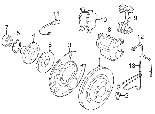 34216864899 - 2012-2020 BMW Rear Brake Rotor (34-21-6-864-899  