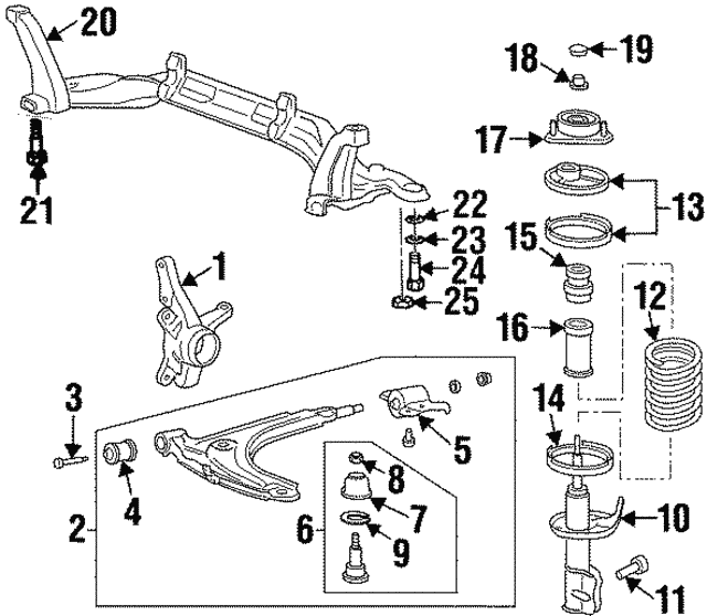 Right Lower Genuine Hyundai 54501-29000 Complete Arm