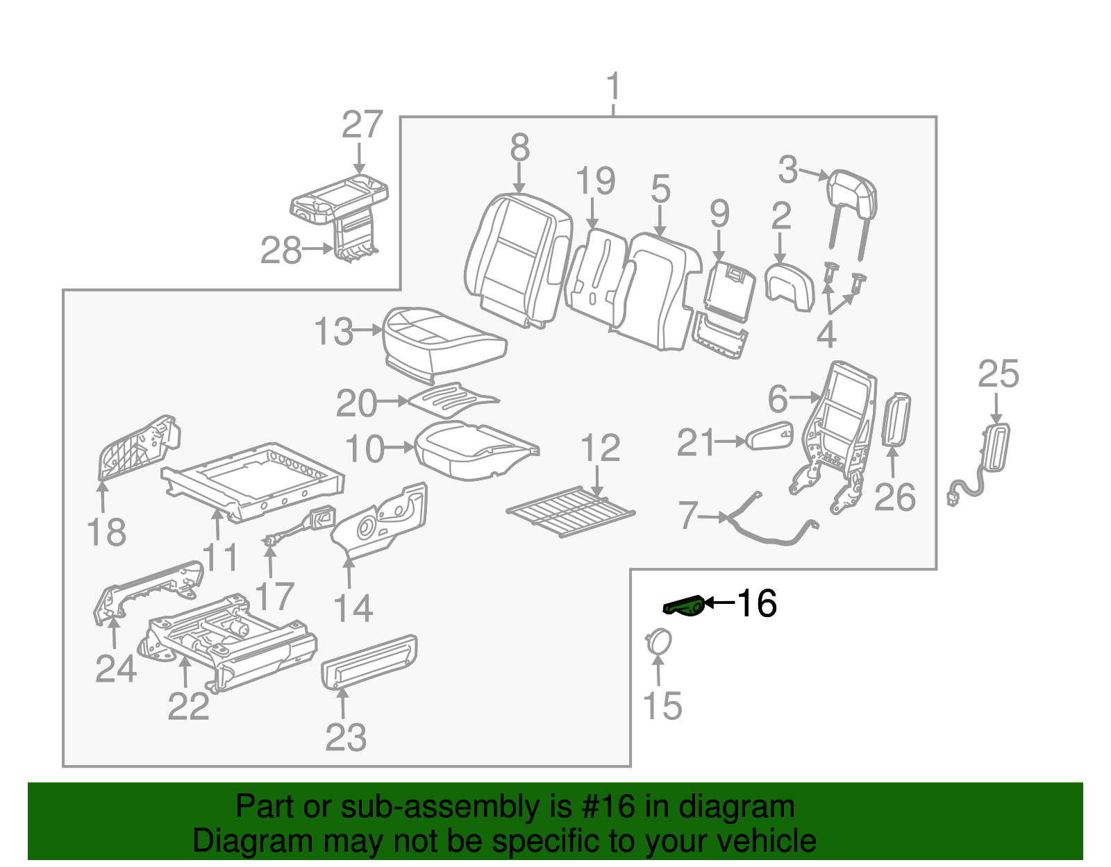 Recline Handle - GM (89044003)