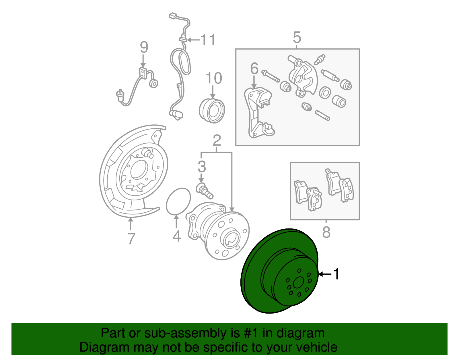Disc Brake Rotor (Rear) - Toyota (42431-06051)