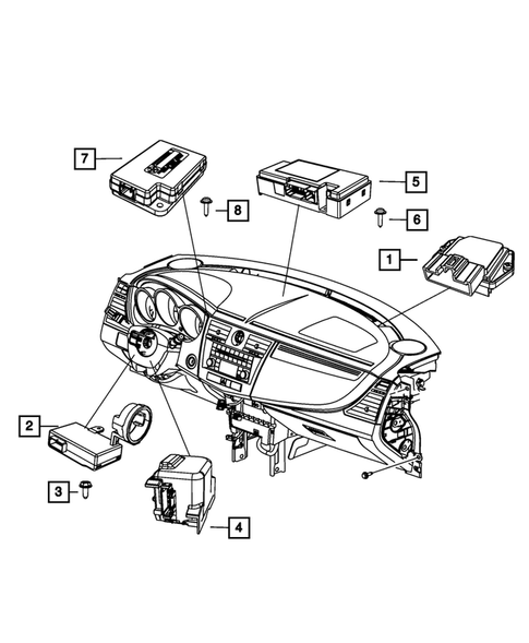 Coast Key Module Keys, Modules and Engine Controllers for 2009 Chrysler Sebring | Mopar ...