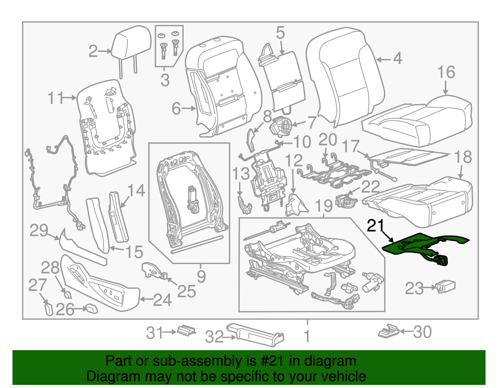 Airbag Front Passenger Side Passenger Presence Module Kit - GM (84383139)