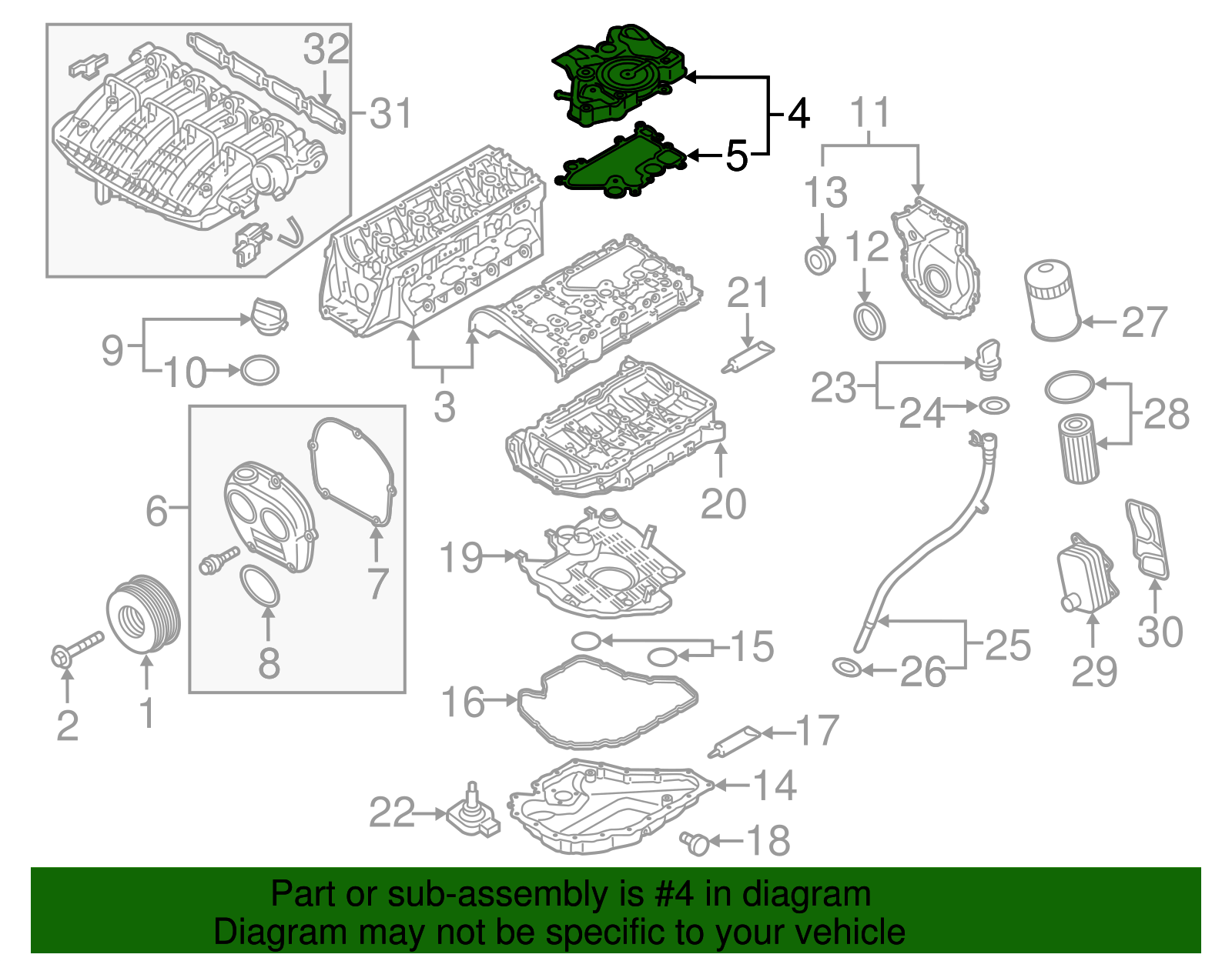 06k 06K-103-495-AP - Engine Crankcase Vent Valve 2013-2021 Volkswagen ...