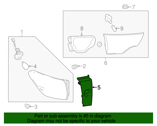 814970E010 Tail Light Cover 20172019 Toyota Highlander Boch
