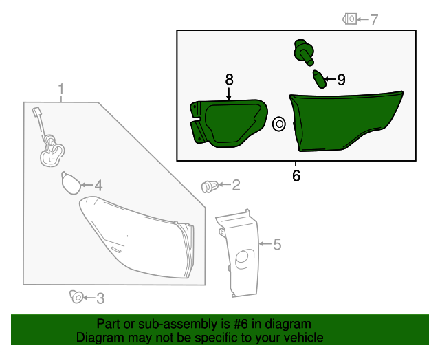 Toyota OEM Backup Lamp Assembly Part# 81590-0E120 | OEM Vehicle Parts