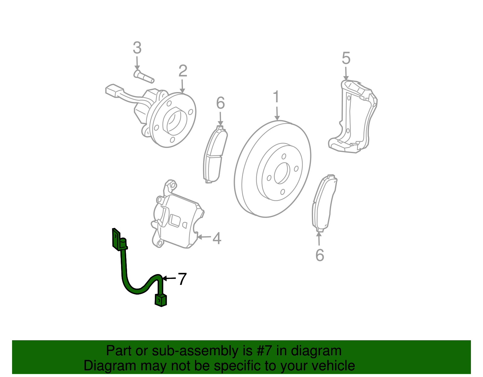 Front Hydraulic Brake Hose - GM (19366692)