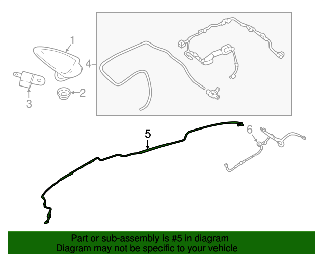 20162018 Mazda CX9 Antenna Cable TK8166F40A