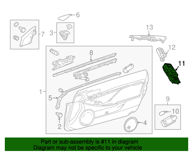 20152023 Lexus Window Switch 840A024030 OEM Parts Online