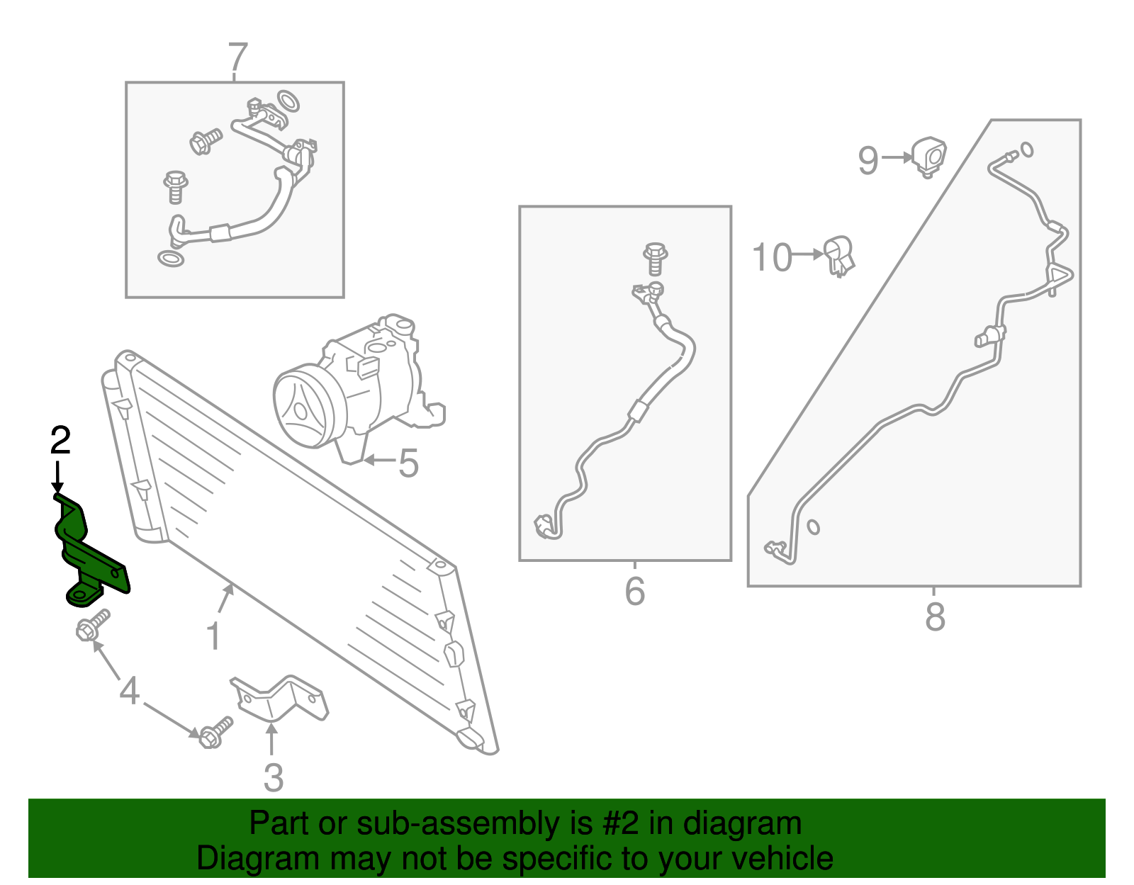 Condenser Assembly Bracket - Scion (SU003-02118)