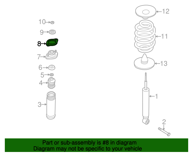 Genuine BMW 33526772864 Suspension Shock / Strut Mount Gasket FREE Shipping on Most