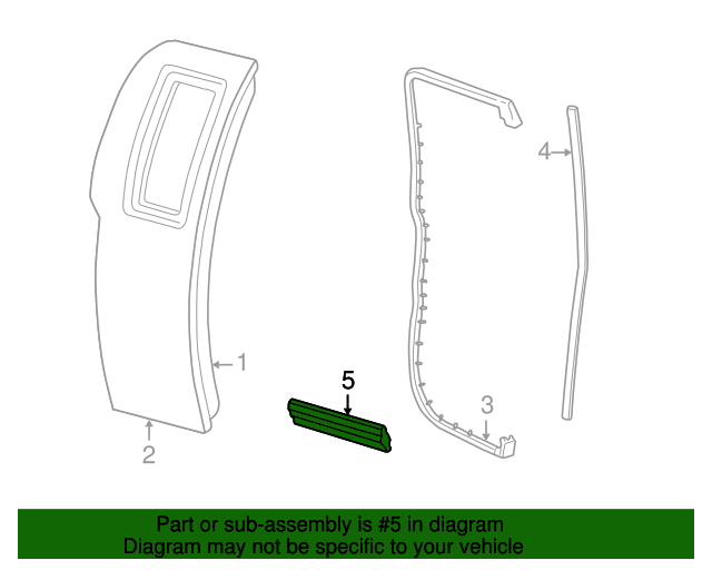 19992004 Ford OEM Body Side Molding XL3Z1825532APTM OEM Ford Parts