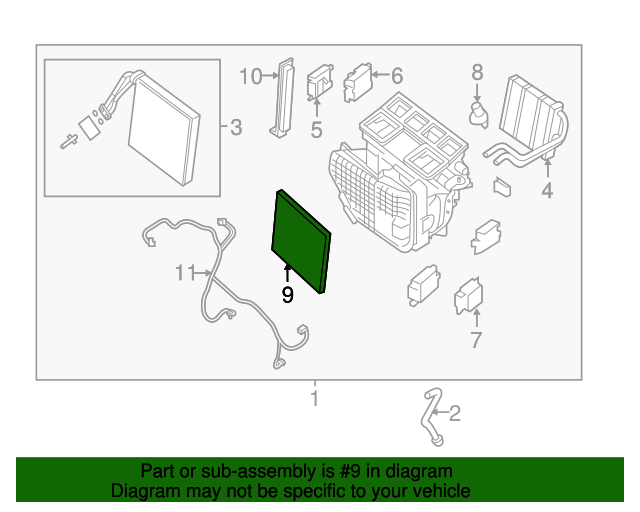 20172020 Infiniti QX60 Cabin Air Filter 272779NM0A Infiniti Parts Online