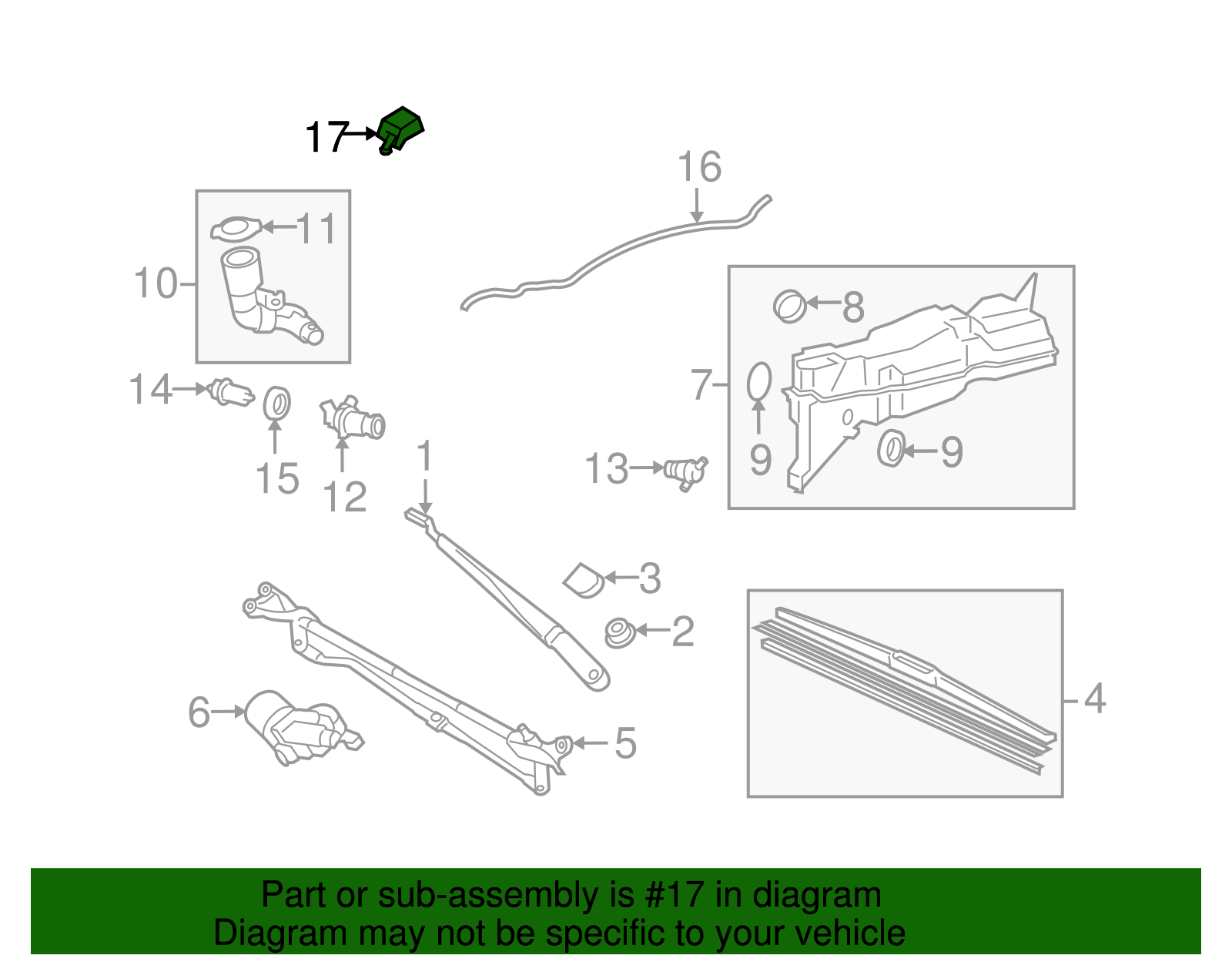 Washer Nozzle - Toyota (85381-28220)